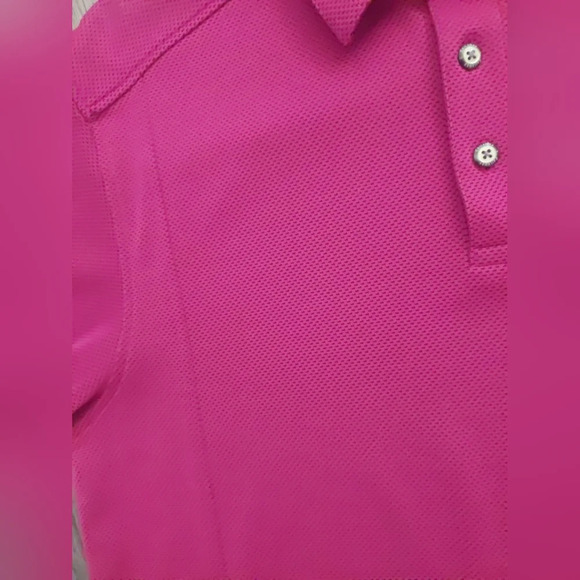 Callaway Golf Polo Shirt Mens size Medium Pink Spotted pattern Preppy - Picture 11 of 12